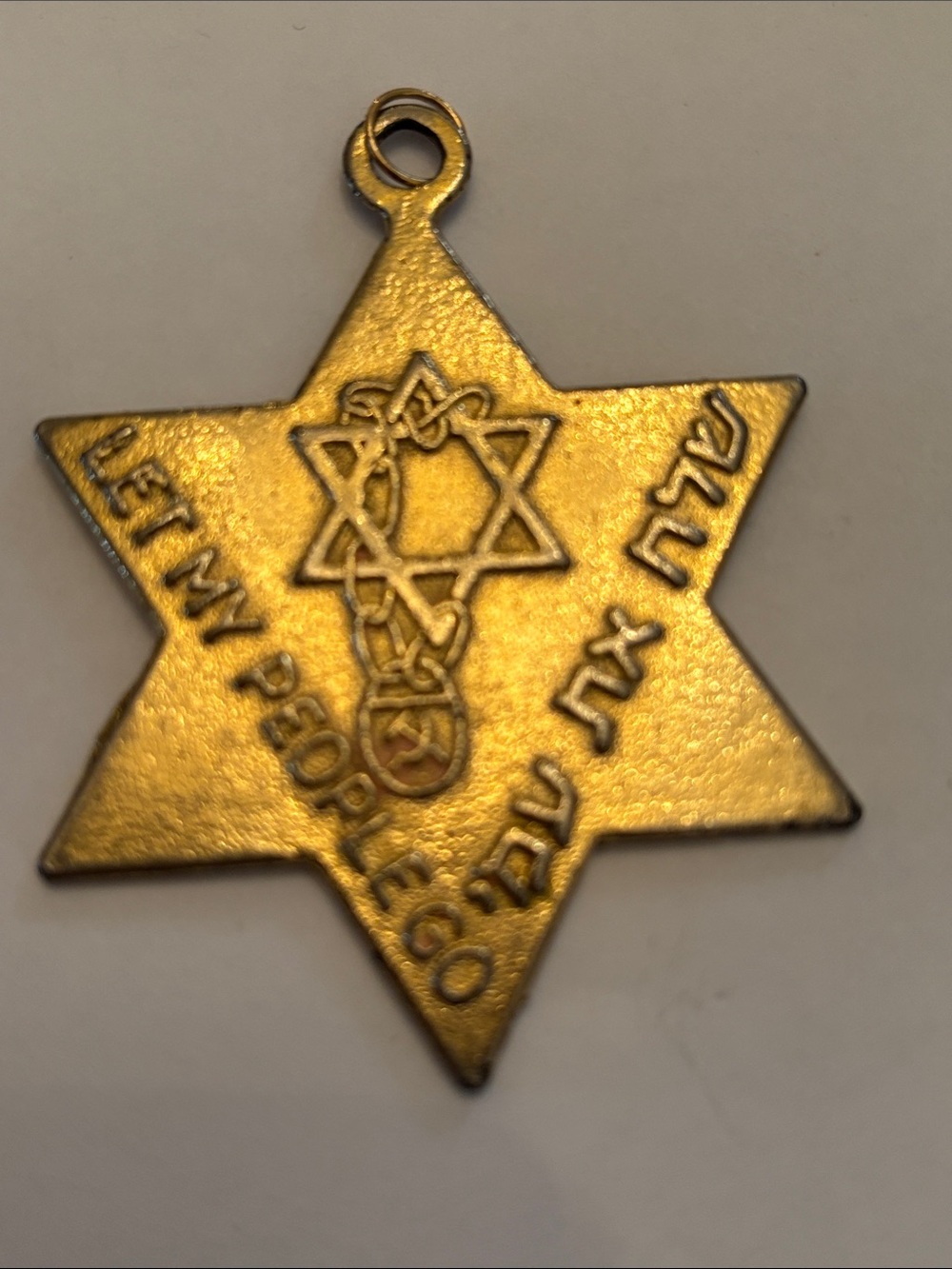 ⚫️VTG Soviet Jewry Star of David Pendant Anatoly Goldfeld Prisoner of Conscience